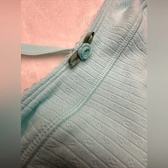 Women's Cotton Barrettes Bra Colsie Blue size Small Extra Comfort Cotton - Picture 6 of 9